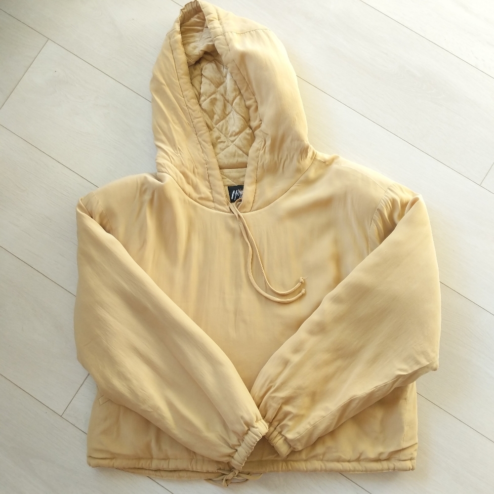 Vintage 100% Silk Hooded Top